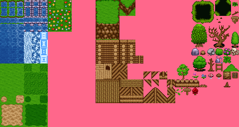Waldset mit Holzhaus
